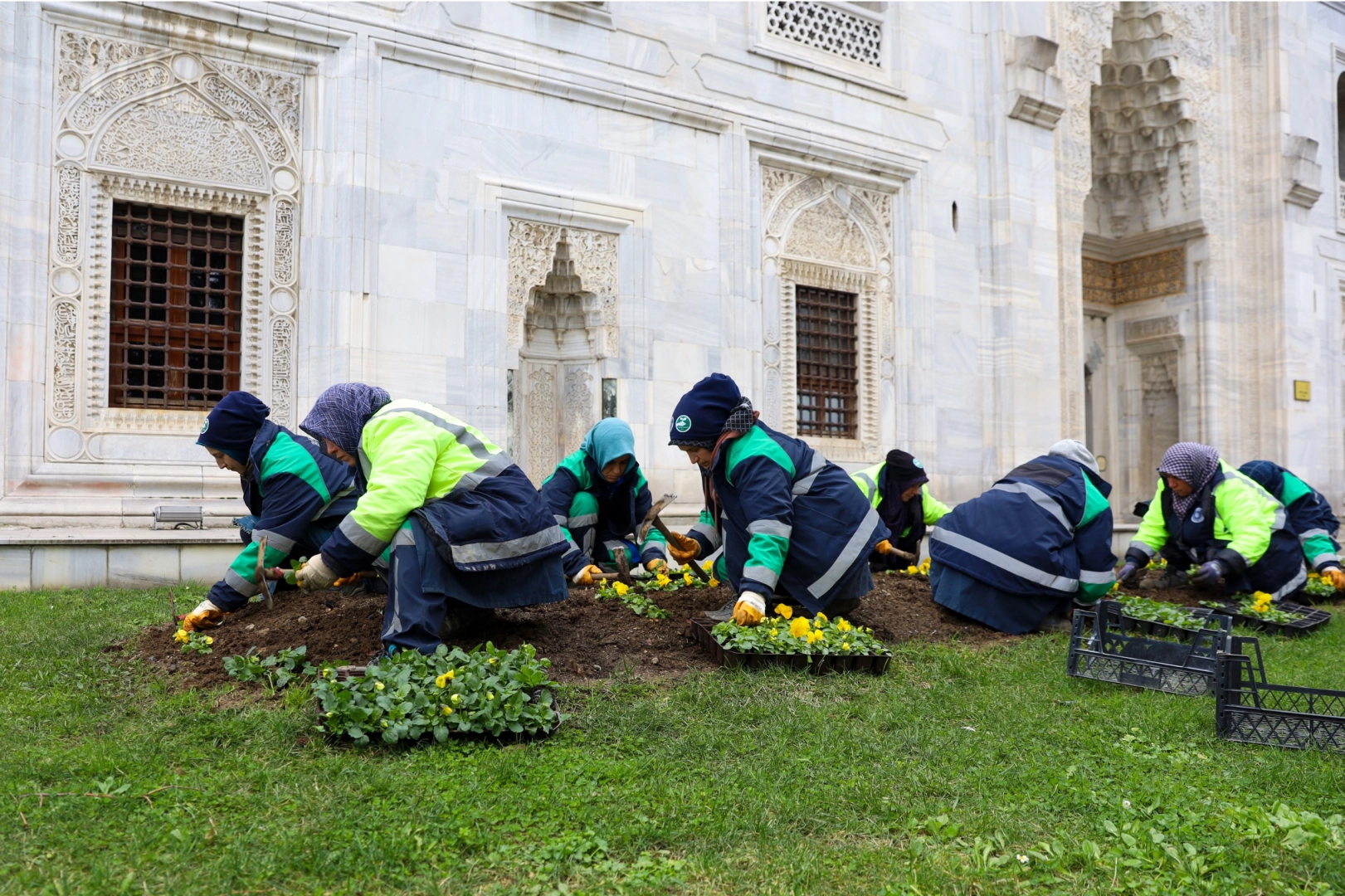 Bursa kışın da adeta çiçek bahçesi