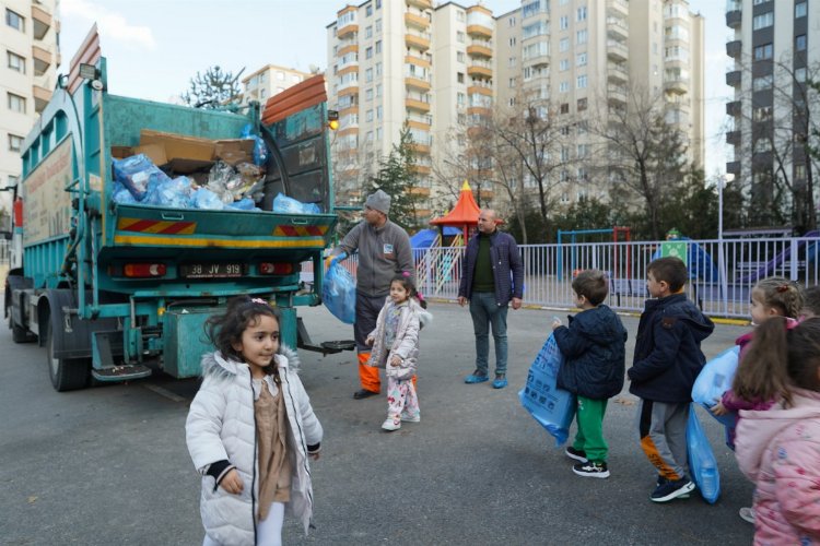 Melikgazi Belediyesi Enerji Tasarrufu Haftasına özel Melikgazi Anaokulu öğrencilerine uygulamalı