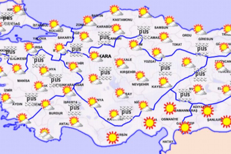 Yeni yılın ilk gününde ülke genelinde yağış beklenmiyor. Güneybatı kesimlerin parçalı