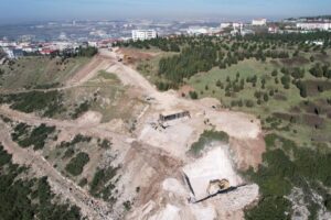 Kocaeli Büyükşehir Belediyesi tarafından hayata geçirilen Dilovası Hastane Yolu inşaatında