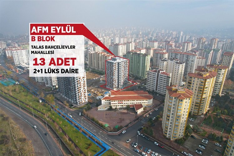 Mülkiyeti Kayseri’nin Talas Belediyesi’ne ait 13 daire, 1 konut arsası