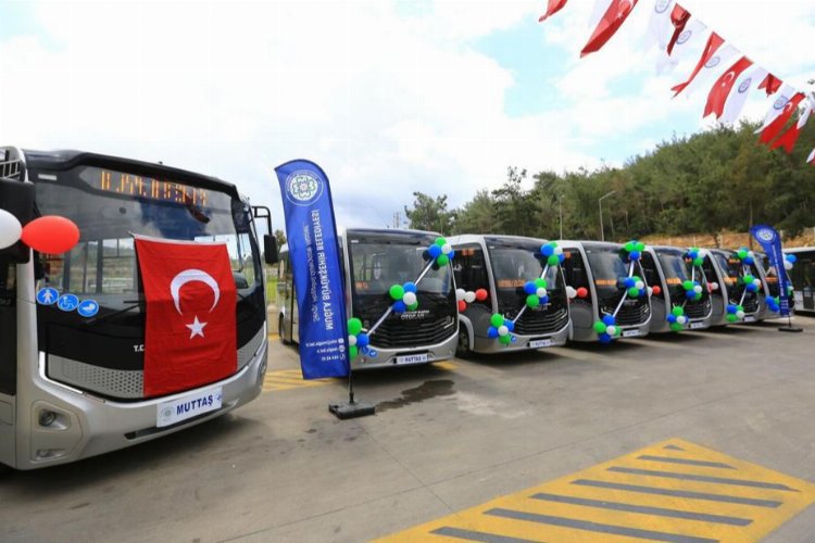 Muğla Büyükşehir Belediyesi tarafından alımı yapılan 60 yeni otobüsün tanıtım