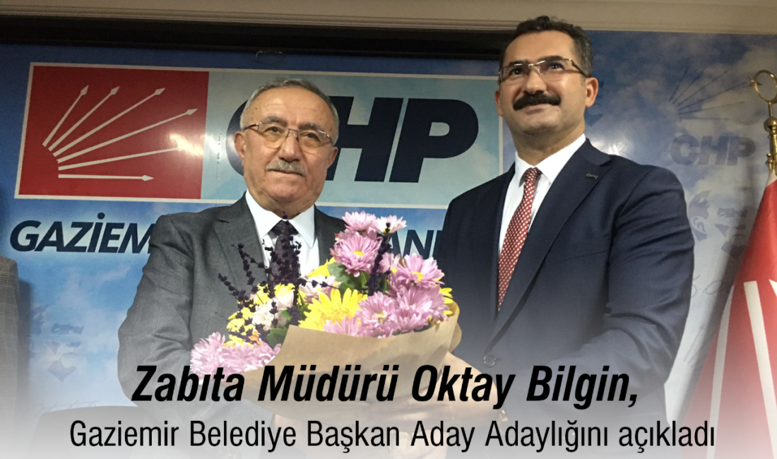 Gaziemir Belediyesi Zabıta Müdürlüğünden istifa eden Oktay Bilgin, CHP Gaziemir