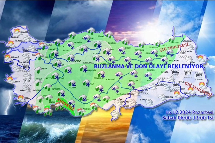 Meteoroloji’nin hava tahminlerine göre yeni haftanın ilk gününde yurdun kıyı