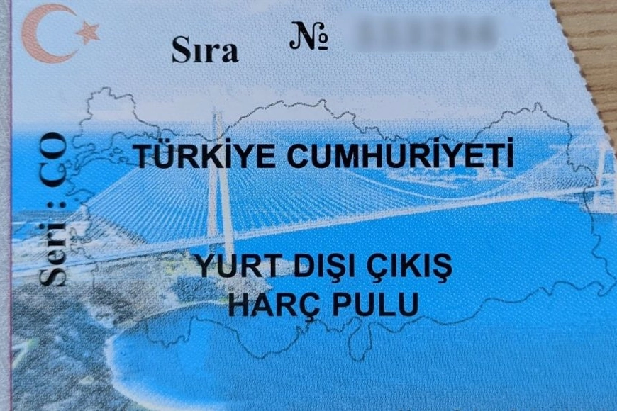 Yurt dışına çıkış harcının pulla ödenmesi usulüne 1 Ocak 2025